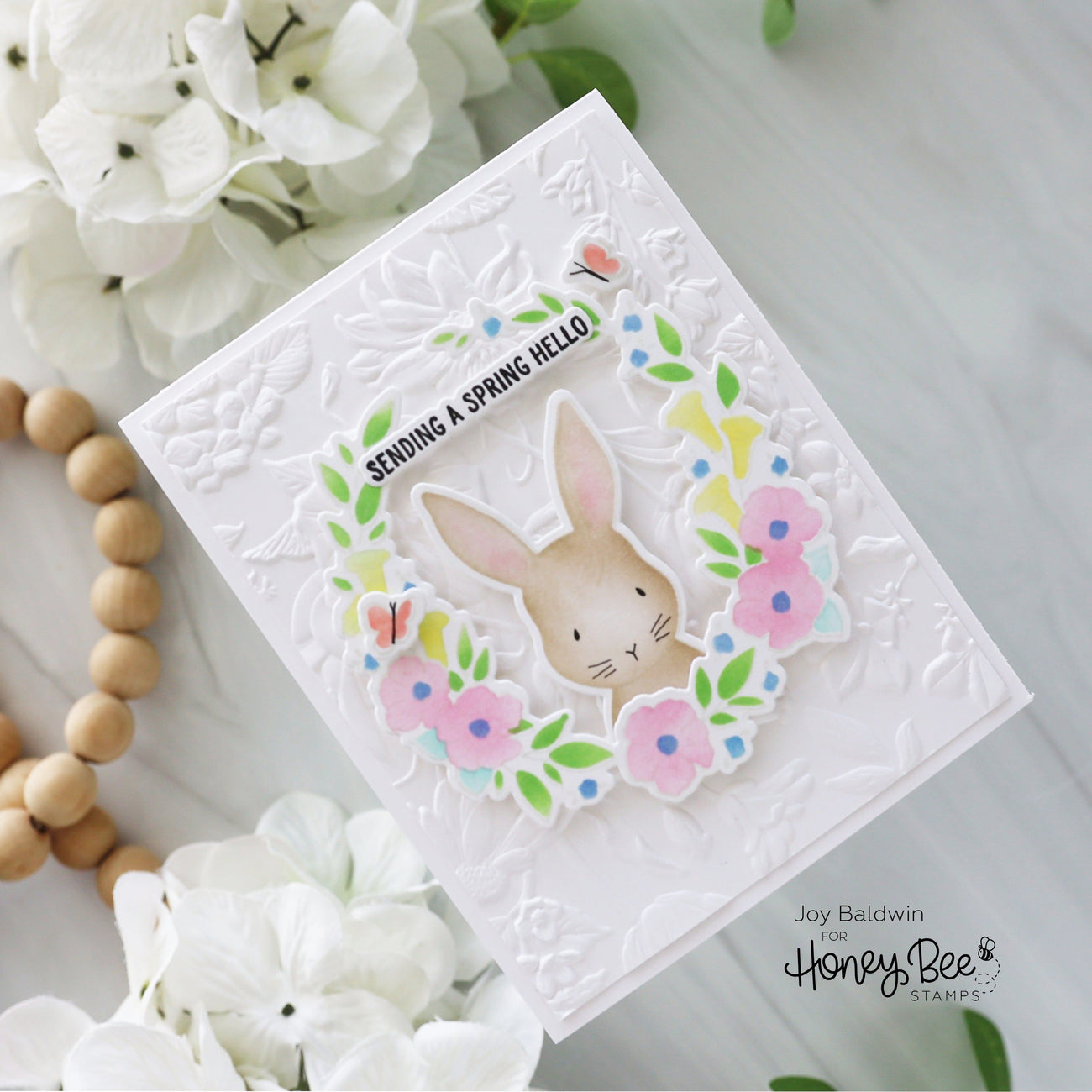 Honey Bee Storybook Spring Stencil Set Of 4 hbsl-143 Spring Hello Card