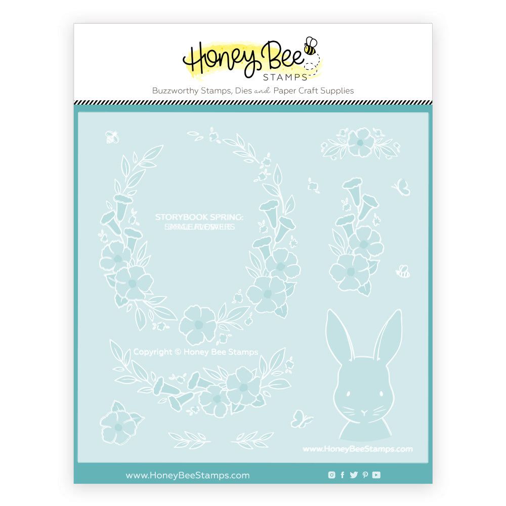 Honey Bee Storybook Spring Stencil Set Of 4 hbsl-143 Detailed Product View
