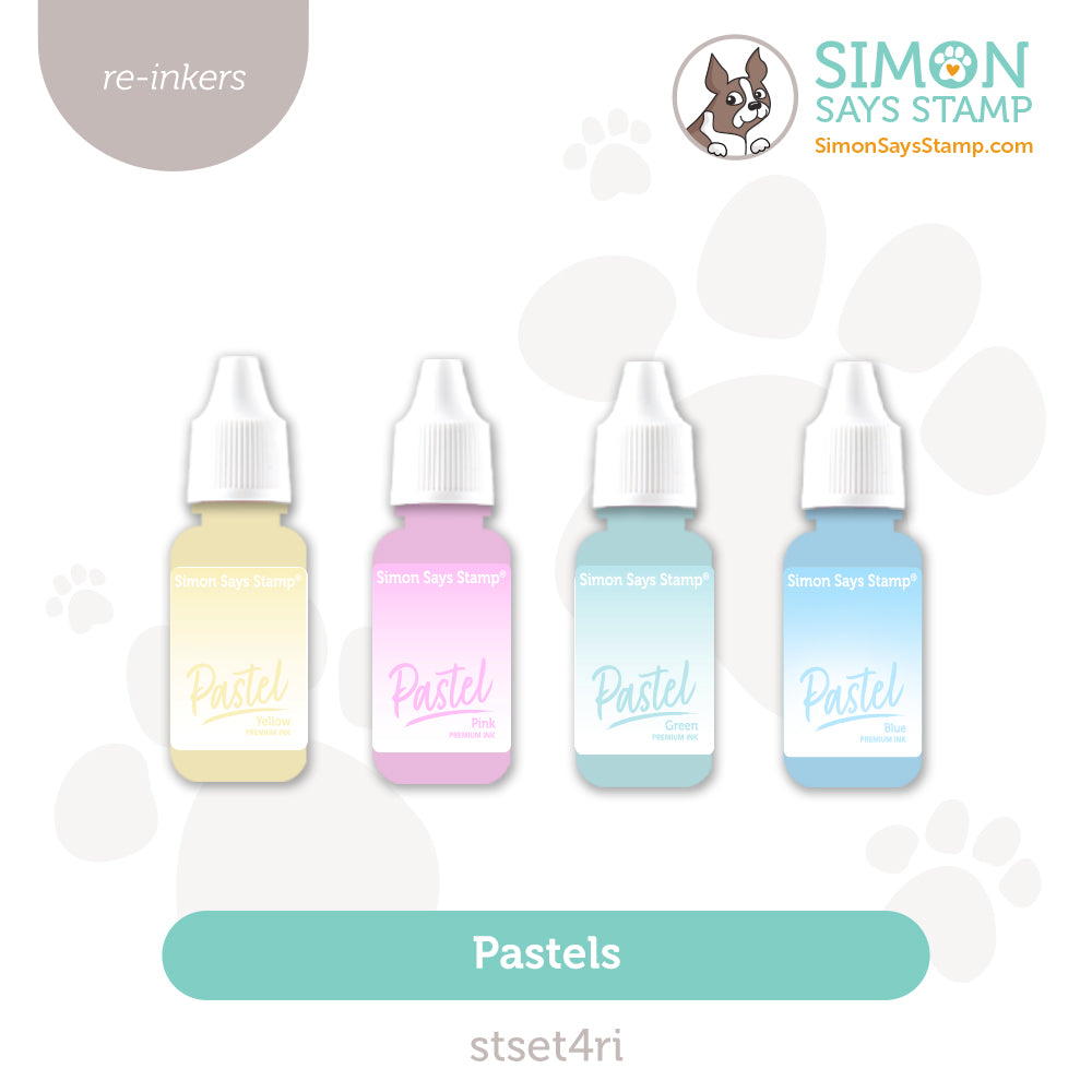 Simon Says Stamp Premium Pastel Re-inkers Set of 4 stset4ri