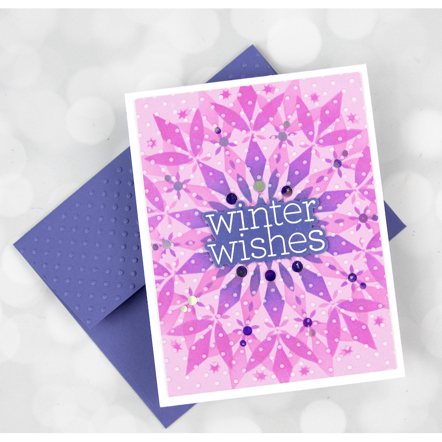 Simon Says Stamp Stencils Stylized Mandala ssst221715c Winter Card | color-code:ALT07