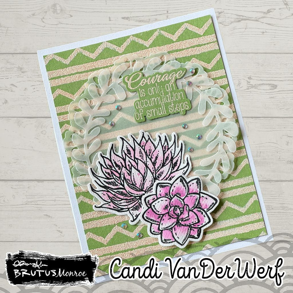 green succulent stamp Succulent & Cactus Bundle