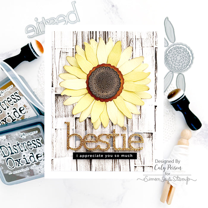 Tim Holtz Distress Tiny Blending Tool Bundle of 5 Ranger Sunflower Friendship Card | color-code:ALT01