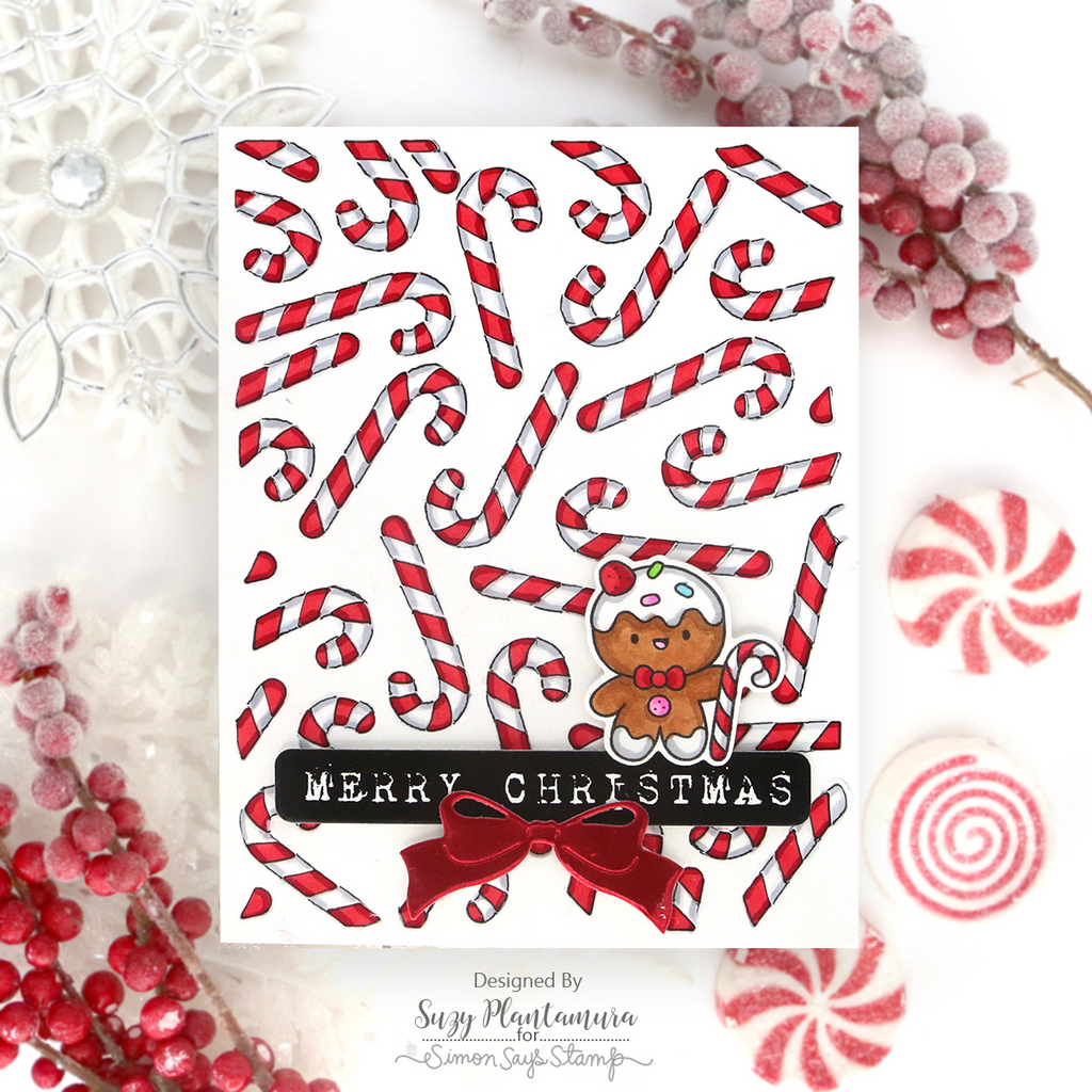 Simon Says Stamp Candy Cane Plate Wafer Die s1060 Sugar and Spice Holiday Card | color-code:ALT06