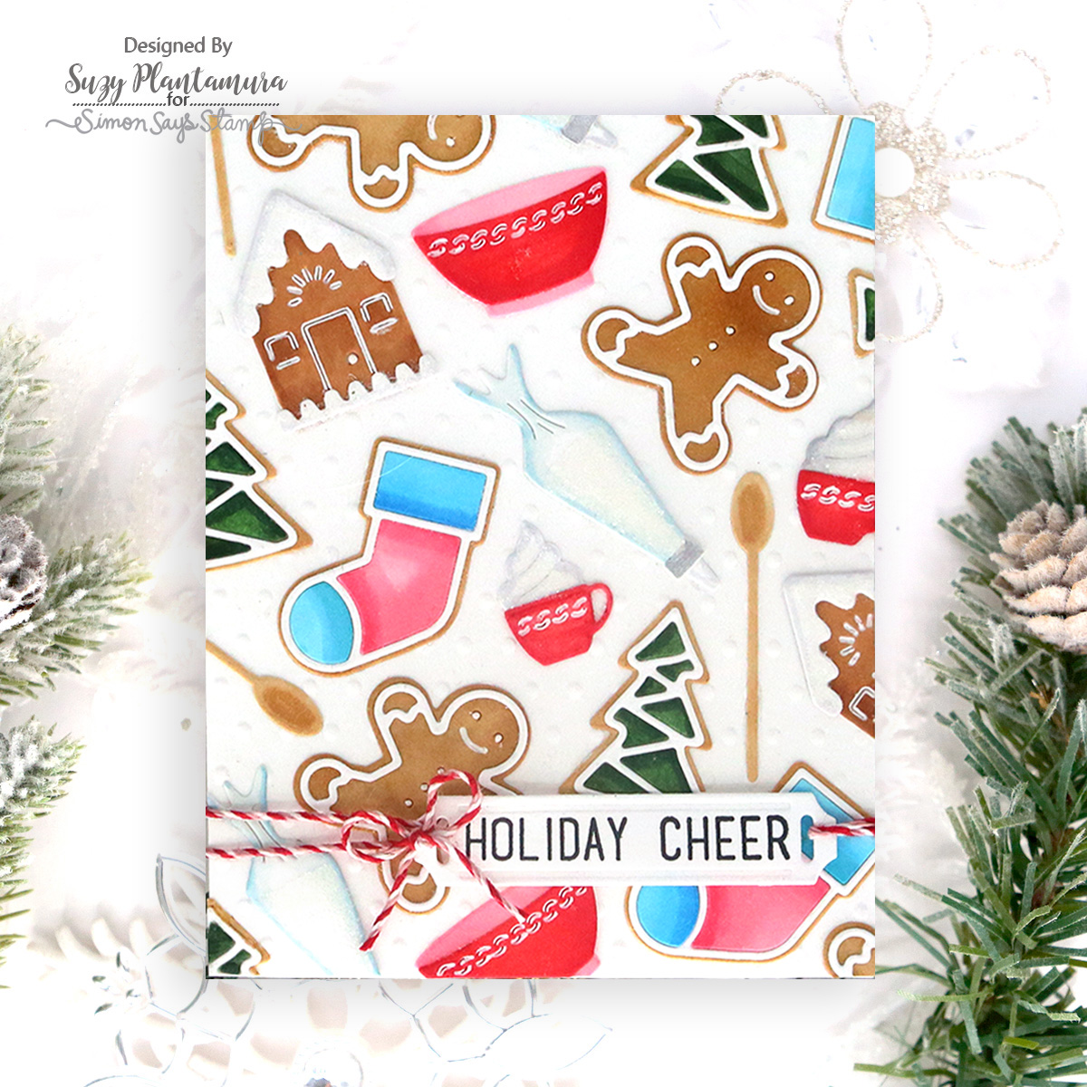 Simon Says Stamp Gingerbread House Fun Wafer Dies s1044 Sugar and Spice Holiday Card | color-code:ALT04
