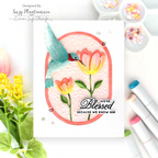 Simon Says Stamp Butterbloom Flowers Wafer Dies s1146 Every Happiness Suzy Plantamura Blessed Because We Know Him Card | color-code:ALT05
