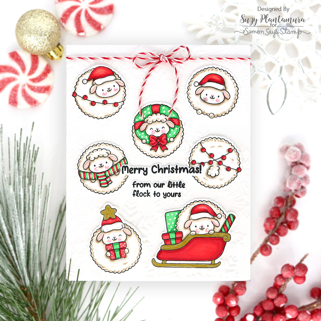Simon Says Stamps and Dies Baa La La set1353bl Stamptember Suzy Plantamura Christmas Card | color-code:ALT02