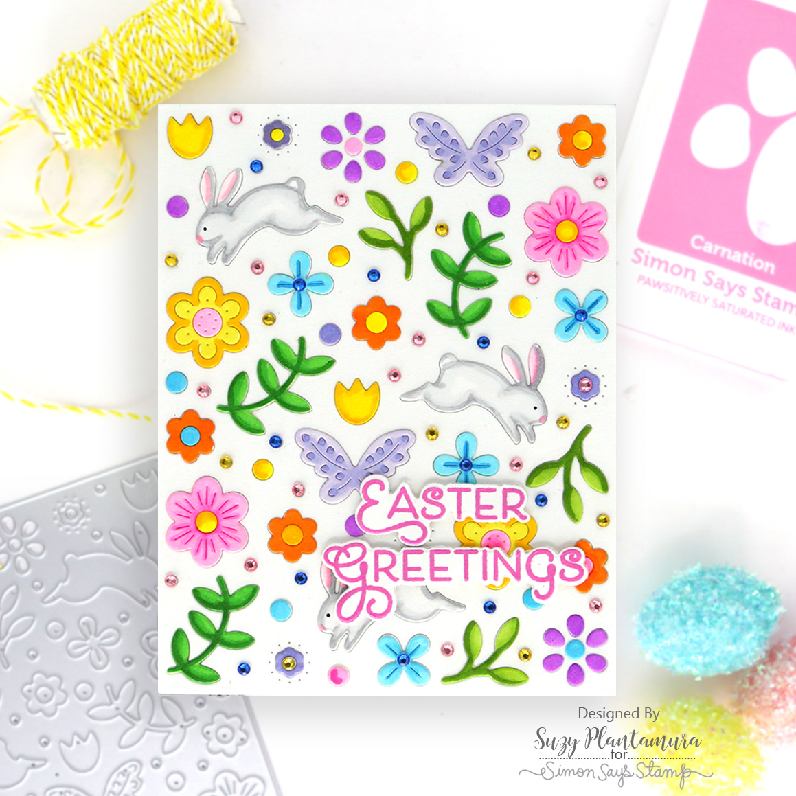 Simon Says Stamp Springtime Celebration Plate Wafer Die s1018 Favorite Things Easter Card | color-code:ALT13