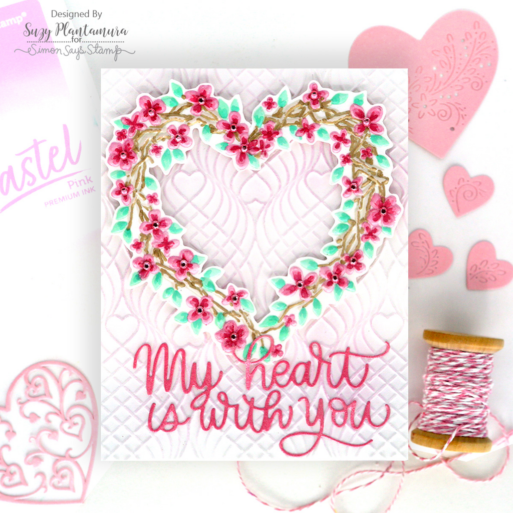 Simon Says Stamp My Heart Is With You Wafter Dies 1546sd Heart to Heart Sympathy Card | color-code:ALT01