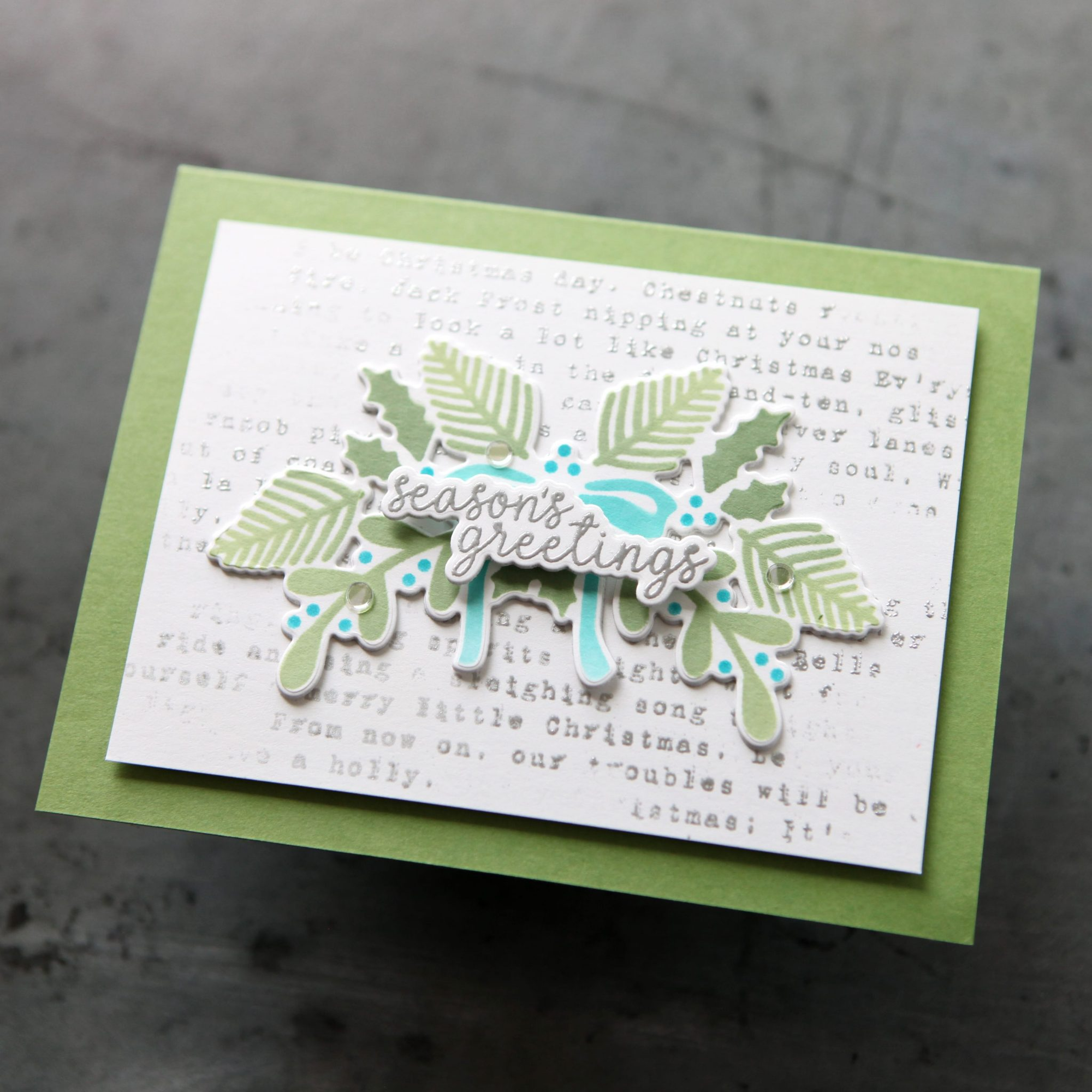 Simon Says Stamp Festive Swag Wafer Die 1337sdc Christmas Card | color-code:ALT01