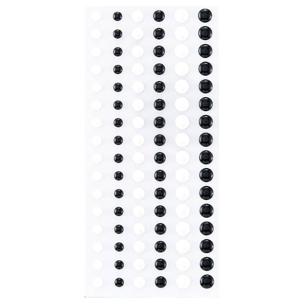 SCS-285 Spellbinders Dimensional Black and White Enamel Dots stickers
