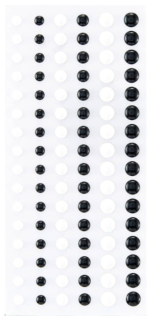 SCS-285 Spellbinders Dimensional Black and White Enamel Dots stickers