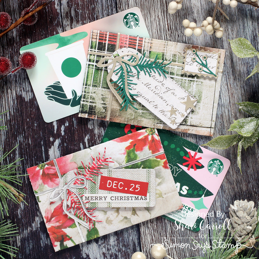 Simon Says Stamp Pine and Post Gift Card Envelope Wafer Dies 1543sd Christmas Gift Card Envelopes