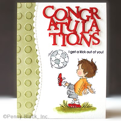 Penny Black Little Guy Clear Stamps 31-058 congratulations