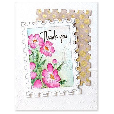 Penny Black Shimmering Geometrics Stick and Shine Sheets 15-016 thank you