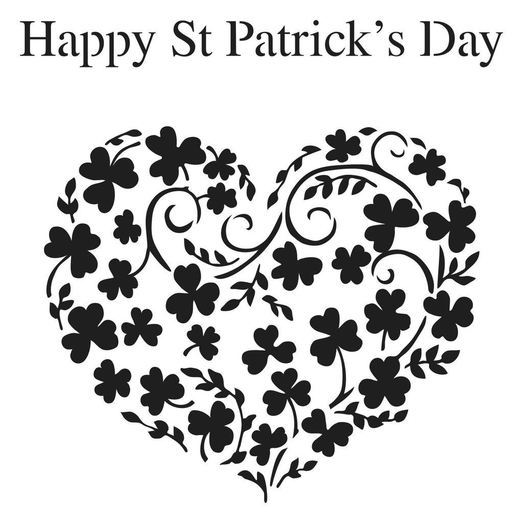 The Crafter’s Workshop Shamrock Heart 6x6 Stencil tcw1062s