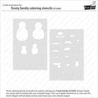 Lawn Fawn Frosty Family Coloring Stencils lf3563 Individual Stencils