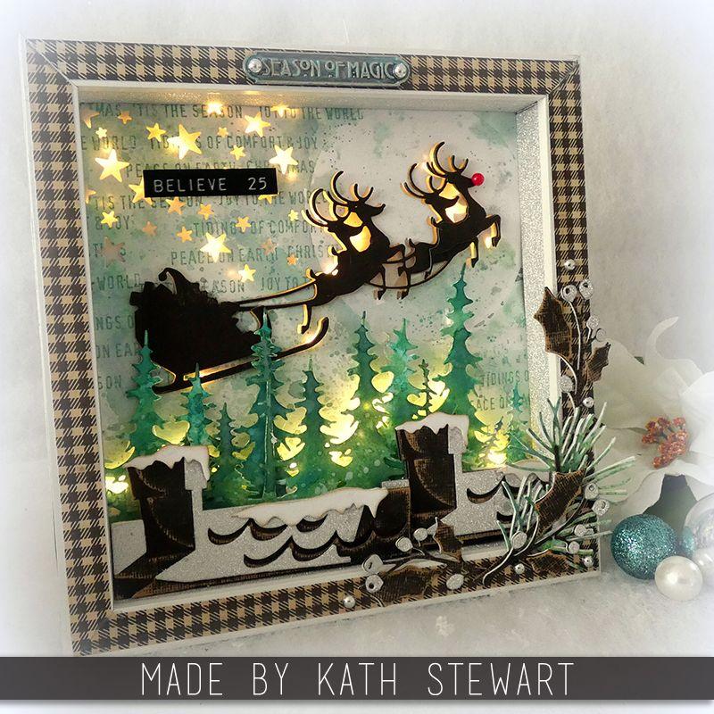 Tim Holtz Sizzix Forest Shadows Thinlits Dies 666334 rudulph