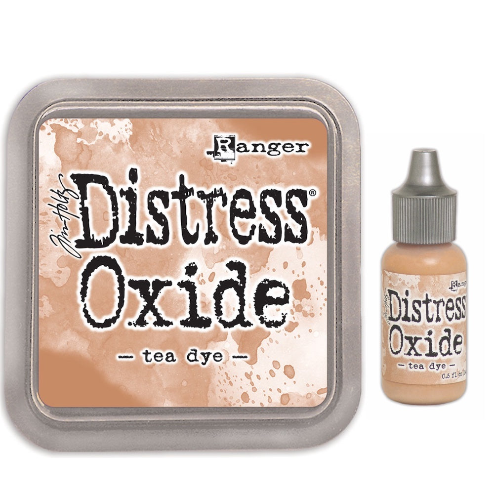 Tim Holtz Distress Tea Dye Oxide Ink Pad And Reinker Bundle Ranger