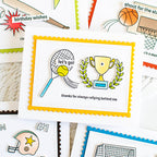 Rainbow Splash Clear Stamps Tennis rs116c Thank You Card | color-code:ALT01