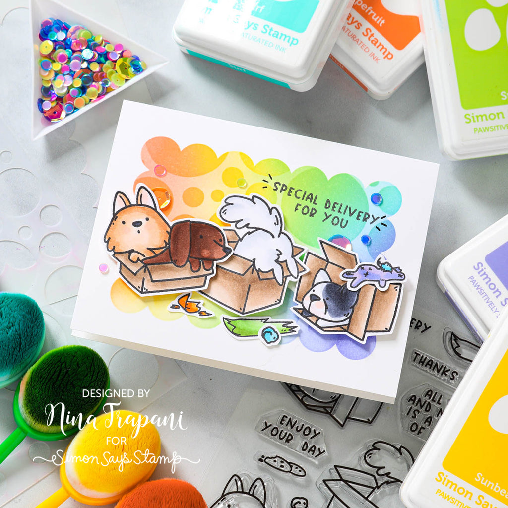 The Greeting Farm All Work and No Play Clear Stamps tgf658 Colorful Delivery | color-code:ALT05