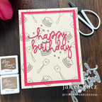 CZ Design Stamps and Dies The Divorce Upside set1270du Shine On Birthday Pancakes Card Janet Katz
