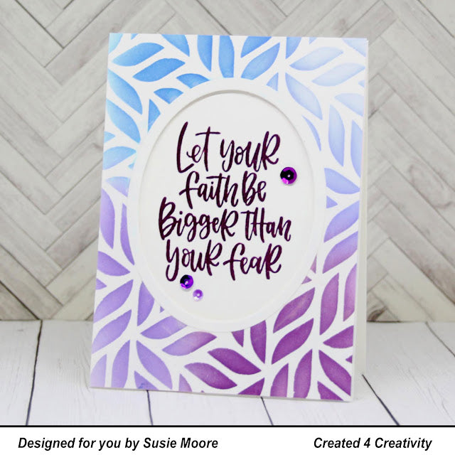 Gina K Designs THICK BRUSH Stencil 0985 faith
