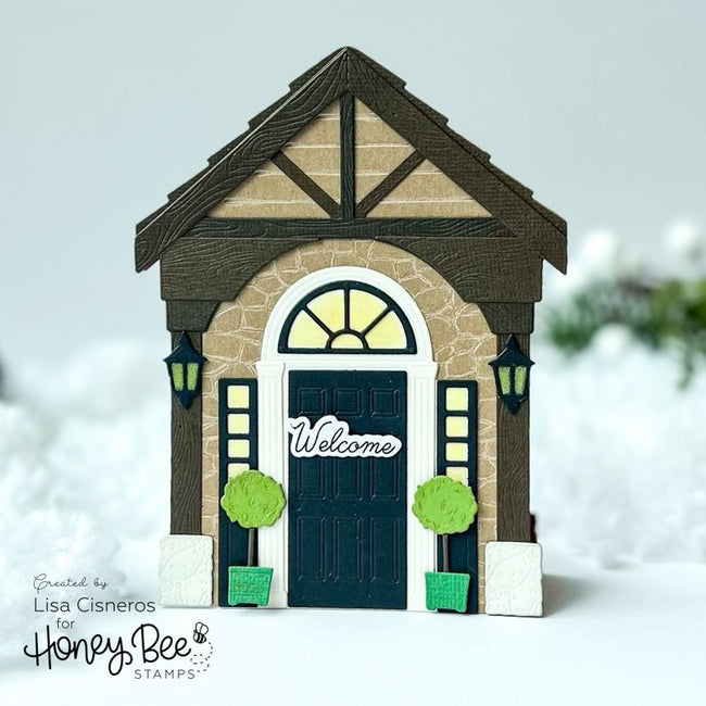 Honey Bee Lovely Layers Front Porch Dies hbds-llfpor Holiday House Project | color-code:ALT01