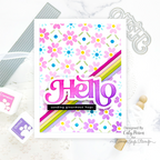 Simon Says Stamp Stencils Tiled Posy 1019st Celebrate Hello Card | color-code:ALT07