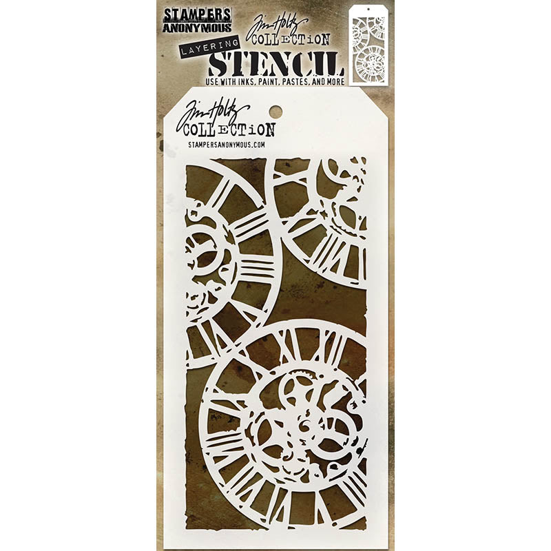 Tim Holtz Layering Stencil Clockwork ths013