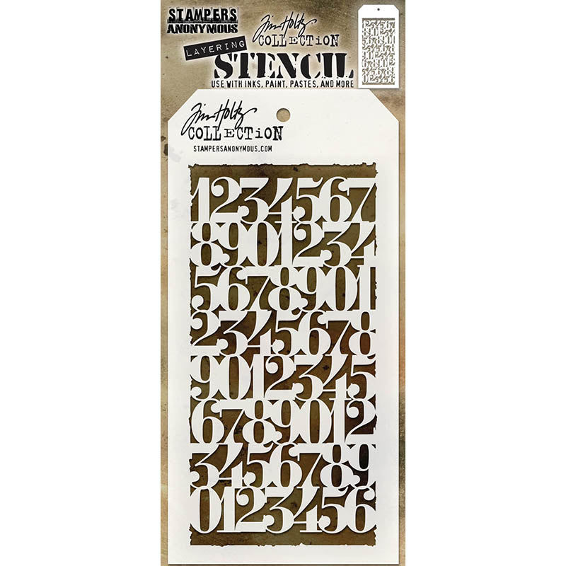 Tim Holtz Layering Stencil COUNTDOWN THS058