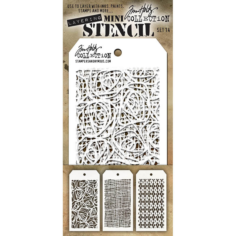 Tim Holtz Mini Stencil Set 14 mst014