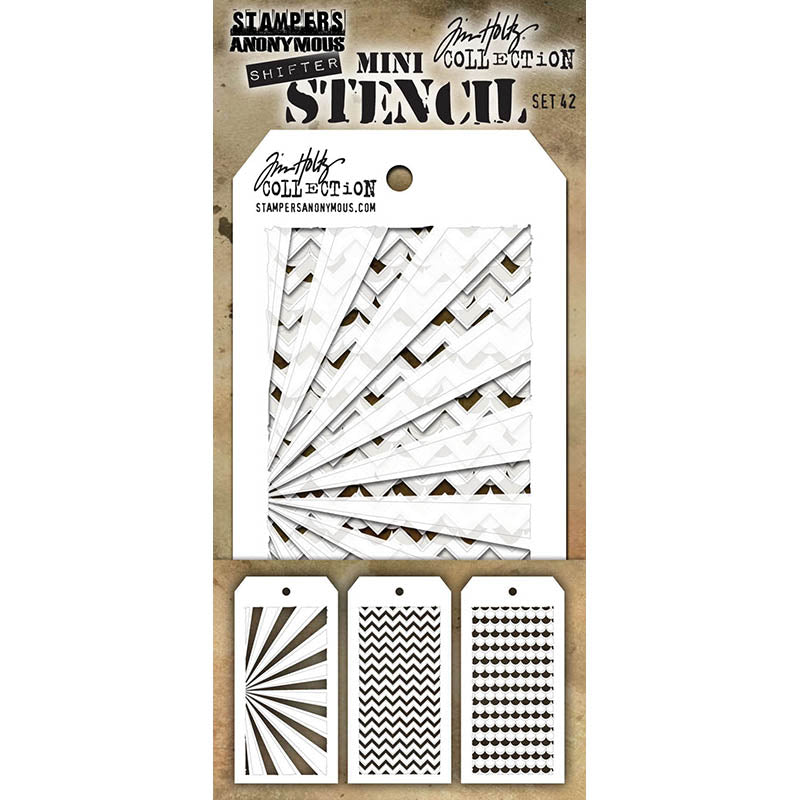 Tim Holtz Shifter Mini Stencils Set 42 mst042