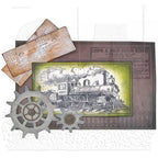 Tim Holtz Cling Rubber Stamps ON THE RAILROAD cms127