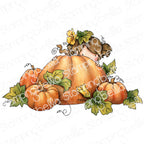 Stamping Bella Tiny Townie Piper at the Pumpkin Patch Cling Stamp eb1252