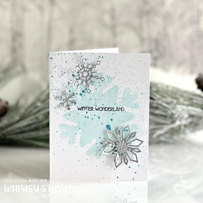 Whimsy Stamps It's a Snowflake Mask Stencil wss142 winter wonderland