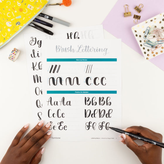 Tombow Lettering Basics Set 56190 In Use
