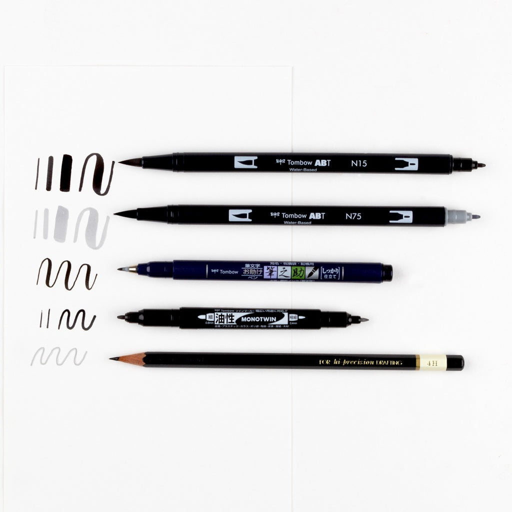 Tombow Drawing Set 56303 doodle samples