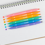 Tombow TwinTone Pastel 6-Pack Marker Set 61528 dual tipped