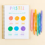 Tombow TwinTone Pastel 6-Pack Marker Set 61528 color swatch