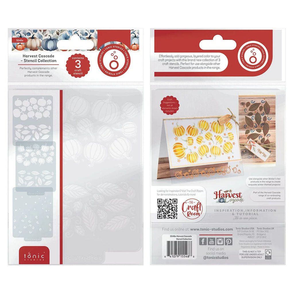 Tonic Harvest Cascade Stencils Set 5548e*