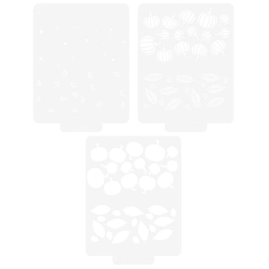 Tonic Harvest Cascade Stencils Set 5548e*
