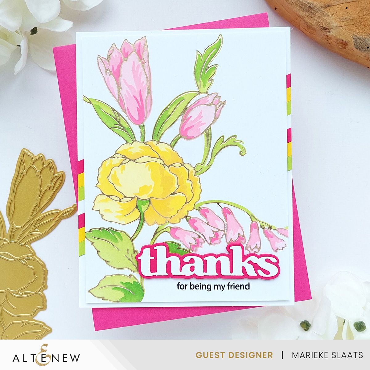 Altenew Spark Joy Ornamental Bouquet Add on Die alt8103 thanks