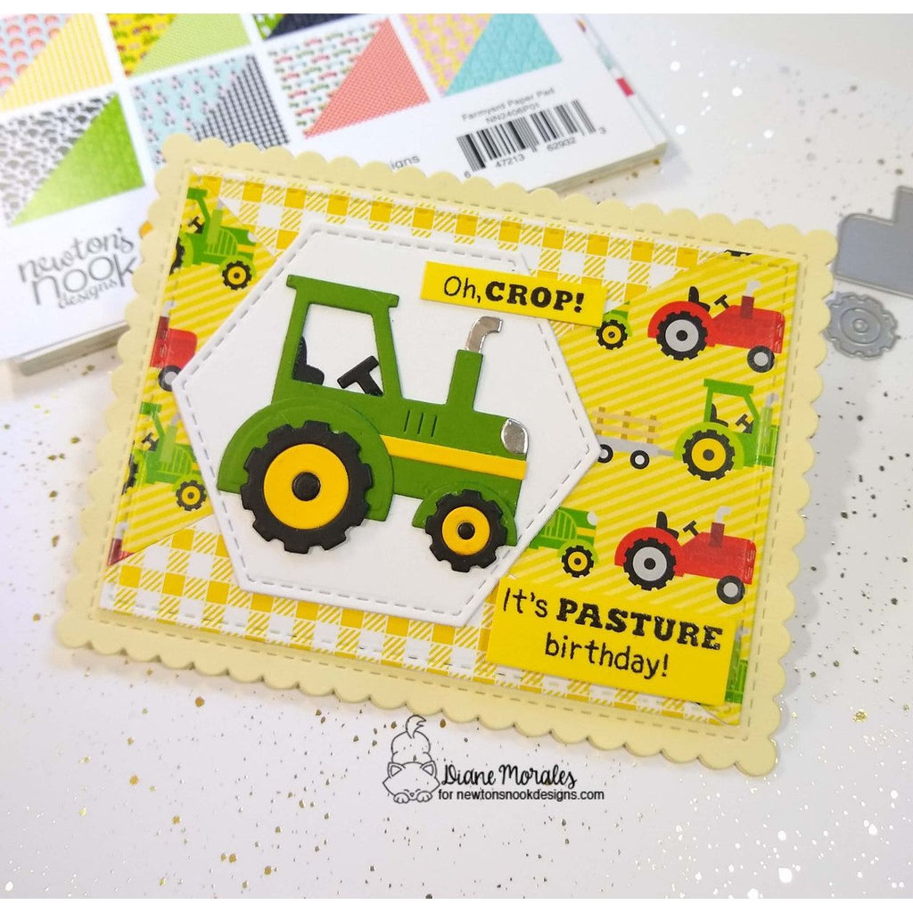Newton's Nook Designs Tractor Dies nn2406d04 green tractor