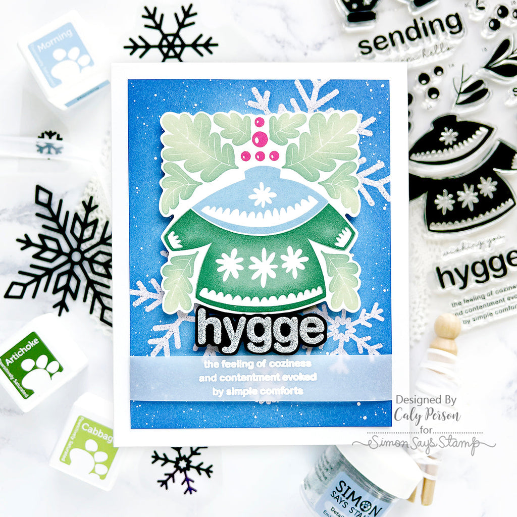 Simon Says Stamp Snowflakes Adhesive Transfers st0121 Winter Card | color-code:ALT03