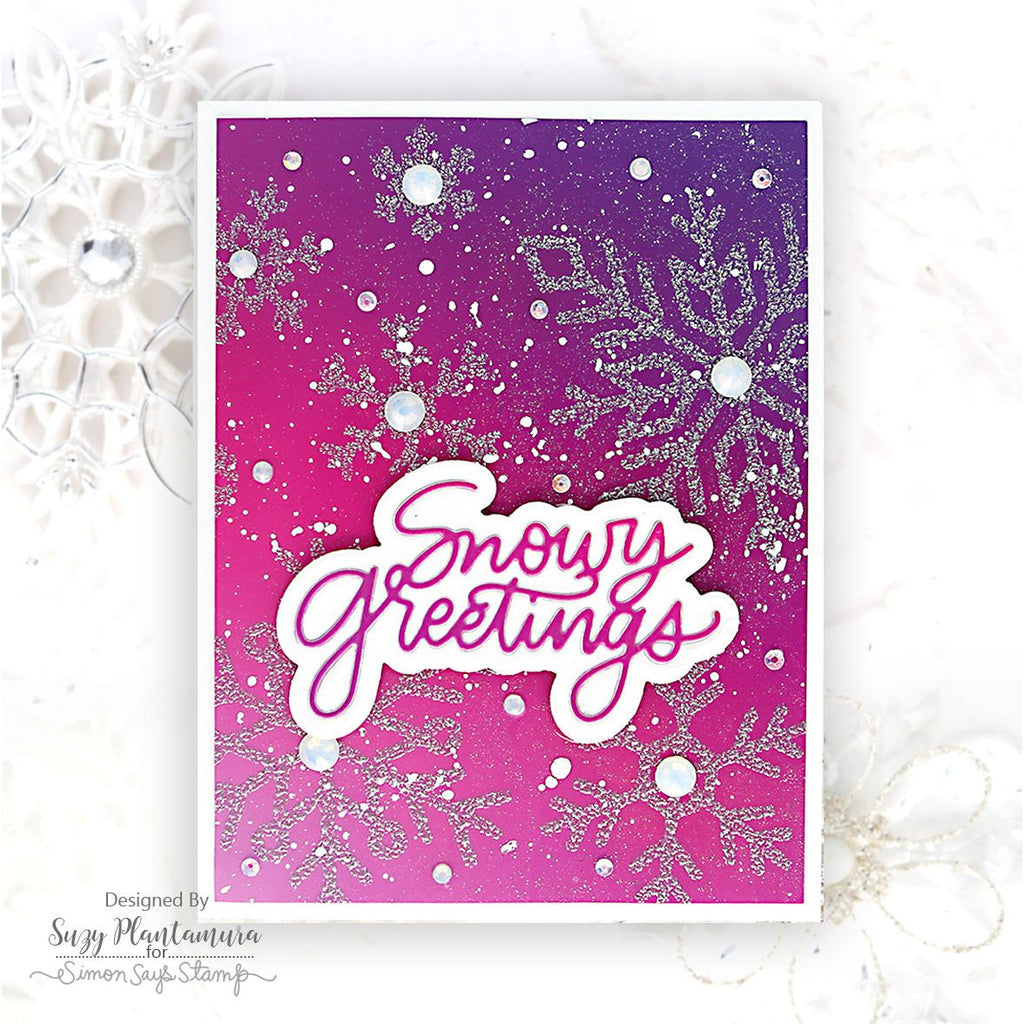 Simon Says Stamp Snowflakes Adhesive Transfers st0121 Winter Card | color-code:ALT01