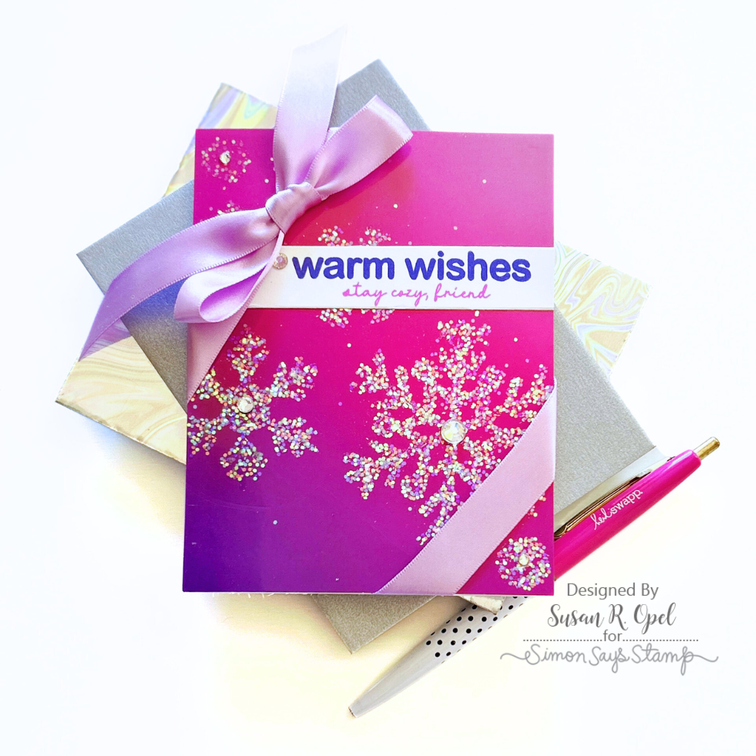 Simon Says Stamp Snowflakes Adhesive Transfers st0121 Winter Card