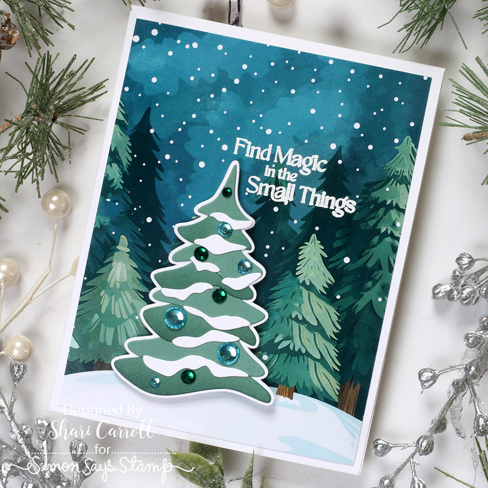 Simon Says Stamp Snowy Tree Wafer Dies 1568sd Winter Card | color-code:ALT08