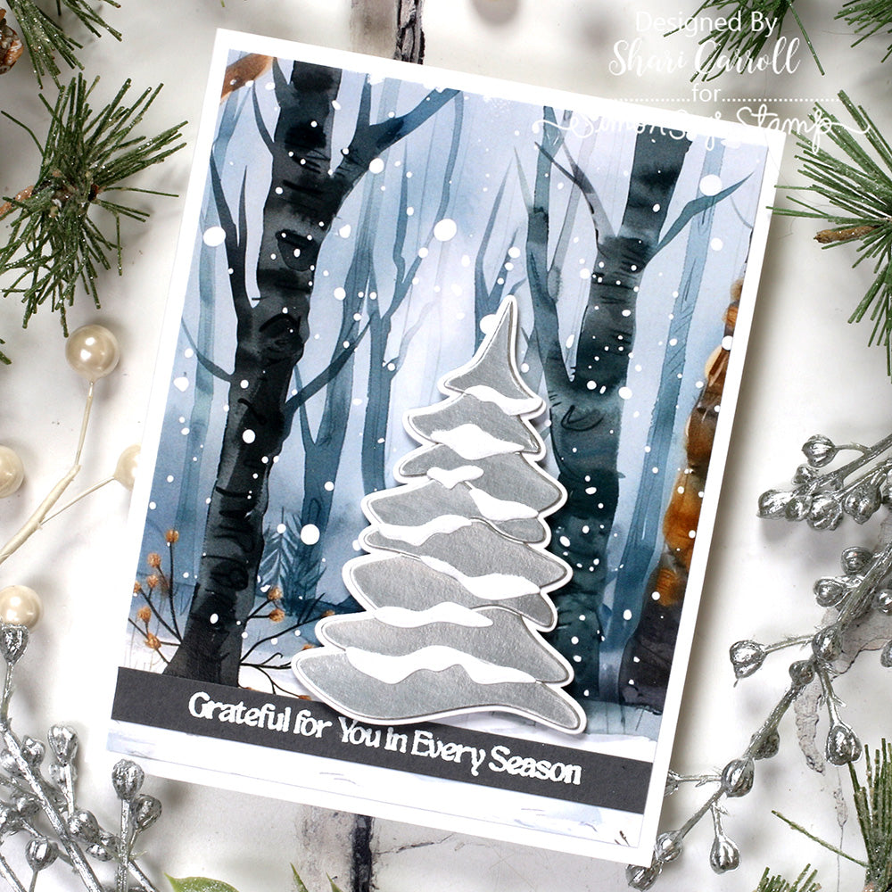 Simon Says Stamp Snowy Tree Wafer Dies 1568sd Winter Card