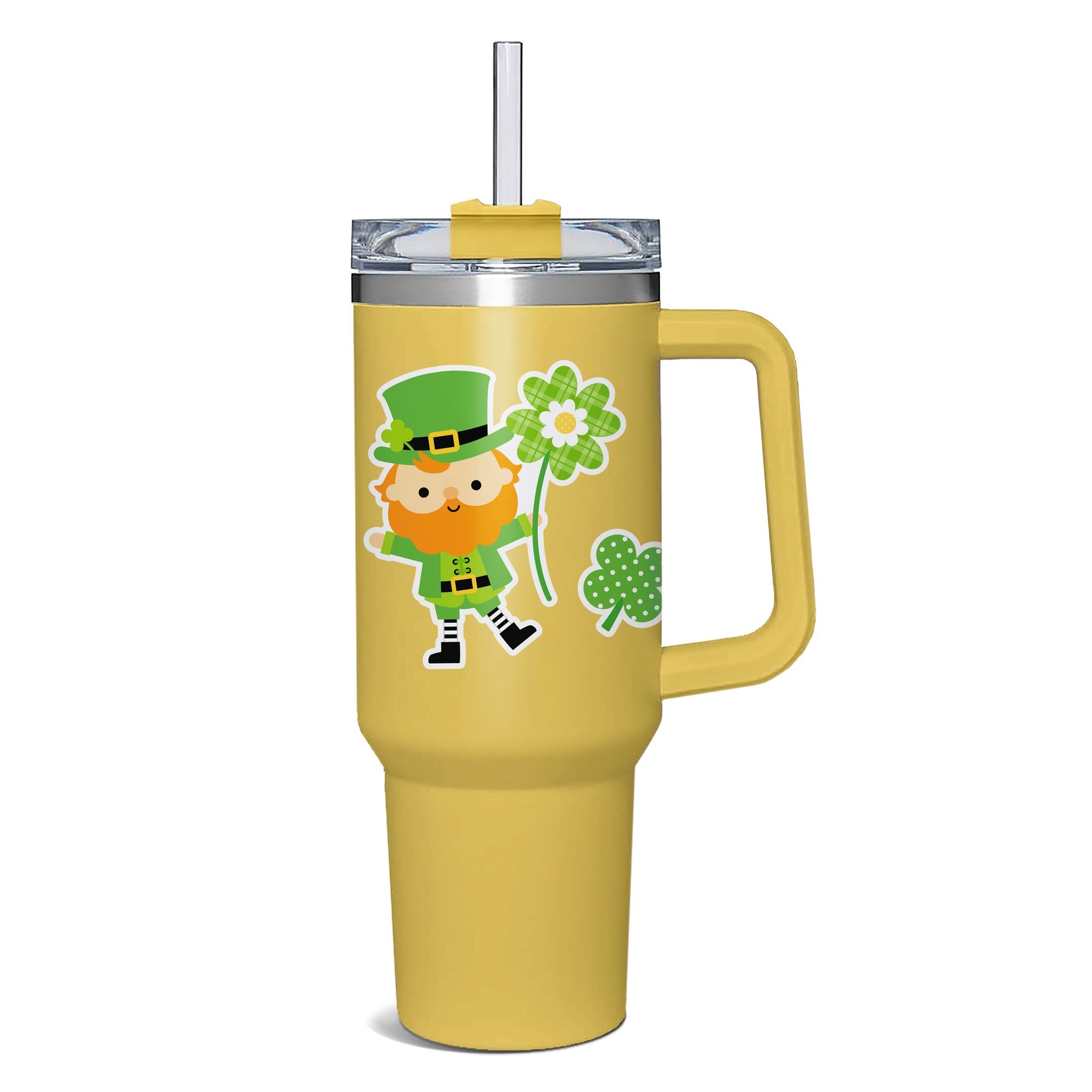 Doodlebug Lucky Leprechaun Sticker Doodles 9029 sample showing stickers on tumbler