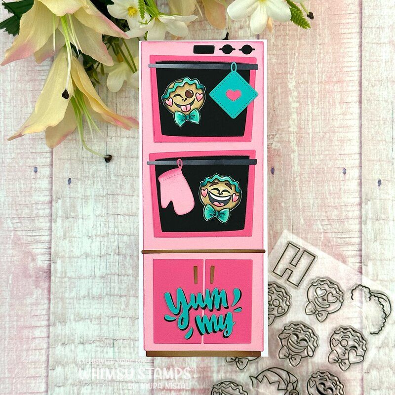 Whimsy Stamps Yummy Word Dies wsd238 gingerbread men
